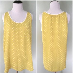 Yellow polka dot tank top